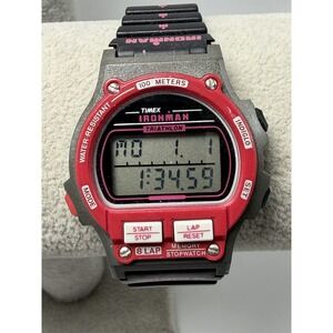 Timex New Battery Ladies Watch 760 Ironman Triathlon 1996 8 Lap 31MM 7"